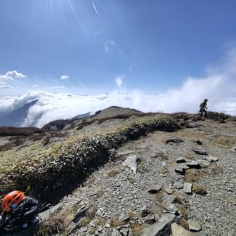 笹ヶ峰の山頂着いた😮‍💨