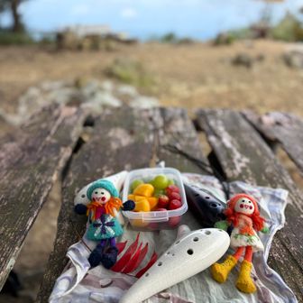そして、ここでオカリナの練習、
「君を乗せて」天空の城ラピュタより
友ヶ島には行けなかったけど、海を見ながら気持ちいい〜🎵