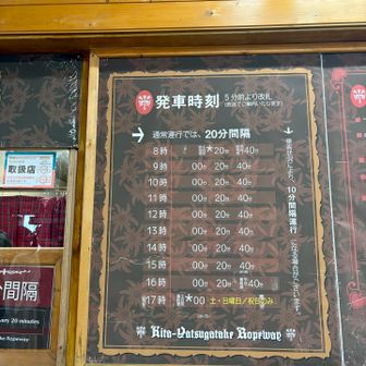 ロープウェイは20分間隔で運行してます
100人乗り
登山者と観光客半々だったよ