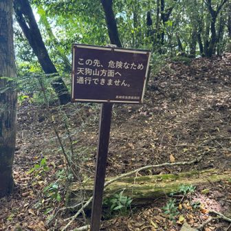 ここから天狗山への周回コースがありますが、通行止めらしいです😭