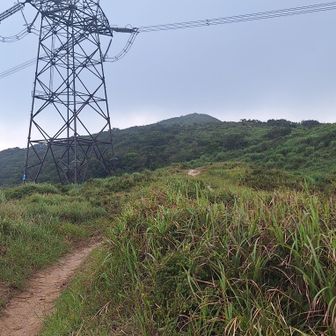 見えてるのが赤坂山
稜線歩き🥾🎵　
曇り空で幸いでした☁️