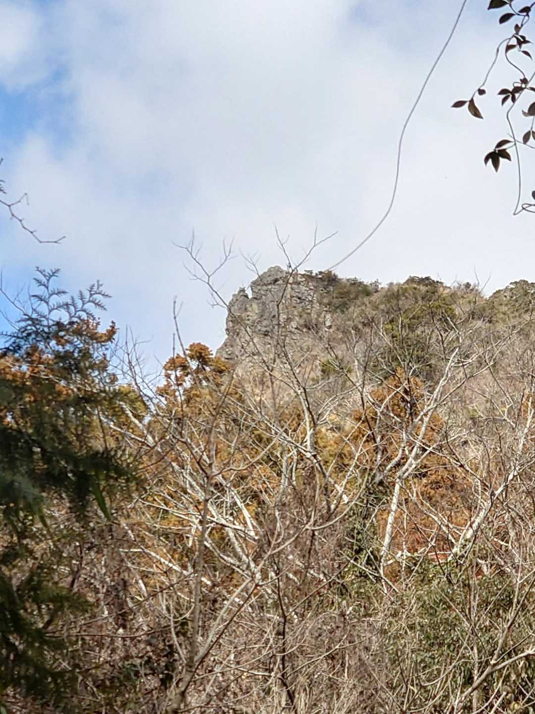 山頂下からのアングル