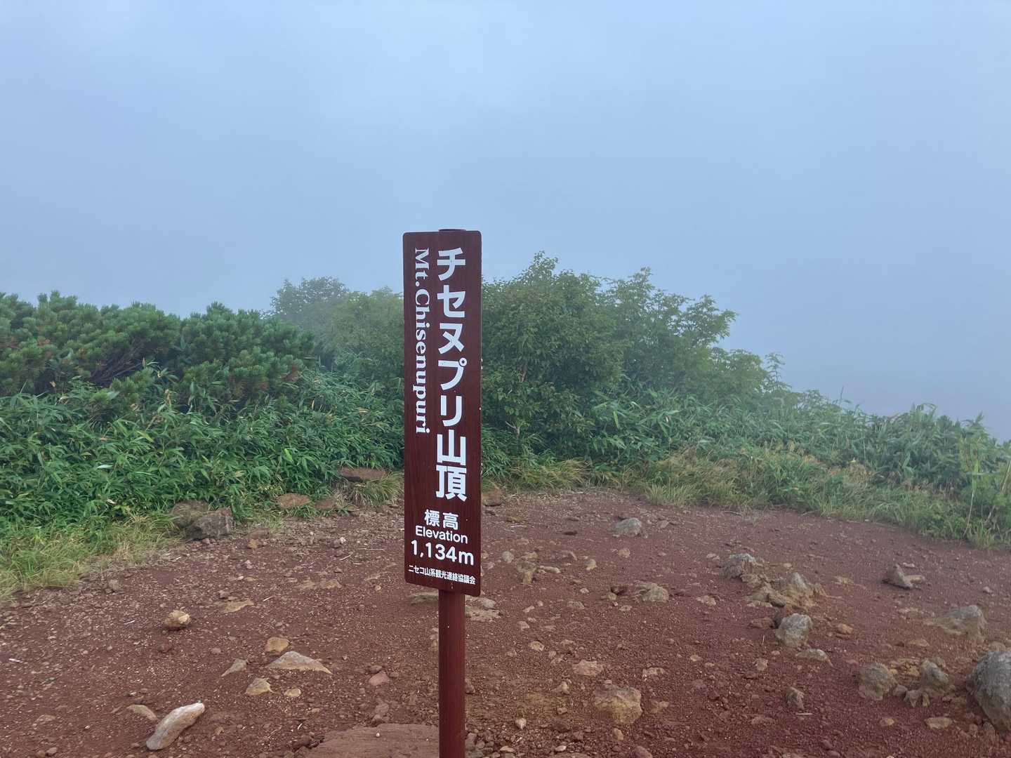 着いたら山頂は白くて