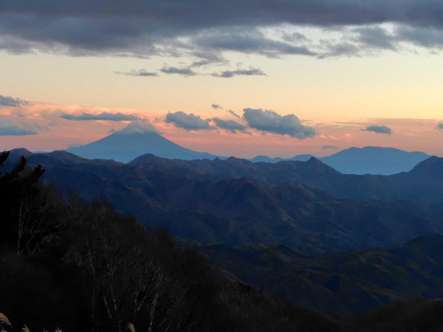 夕焼け富士山