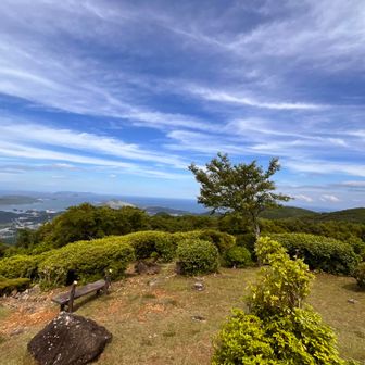 稜線と小浜半島が一枚に収まる様に撮るとこんな感じ