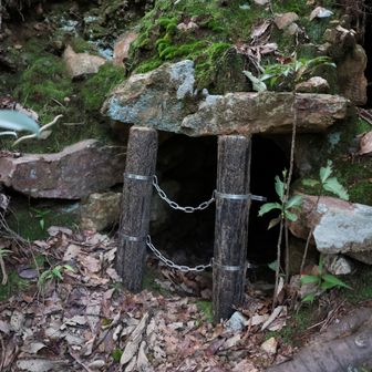 ここが古墳の横穴式石室の入口となりますが、
入れないようです…というか狭過ぎて入れな
いよね🙄