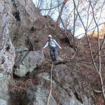 絶壁のトラバース