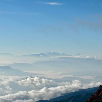 八ヶ岳と富士山