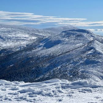 南蔵王方面‧✧̣̇‧
1番奥が不忘山かな、あっちにも行きたい❄️