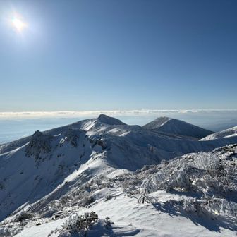 鉄山より安達太良を望む