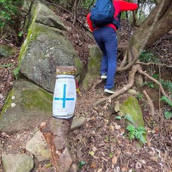 少し登った所が鬼越山