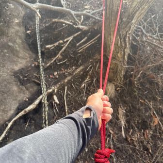 マイ補助ロープ10m発動
唯一の欠点はスッポ抜けたら終わり👼