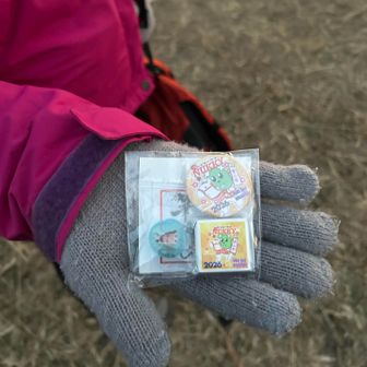 山頂でいただきました。