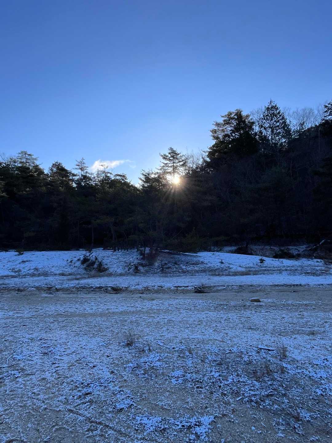 太陽と雪❄️