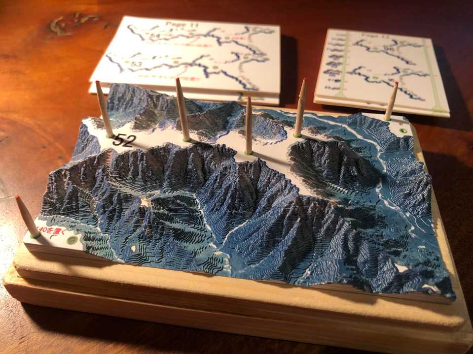 依頼品　穂高連峰踏破 立体模型 3個セット 依頼品 穂高連峰踏破 立体模型 3個セット 紙岳~紙だけで