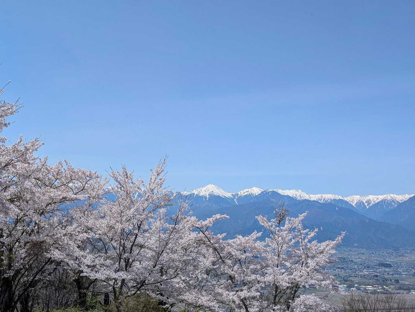 北アルプス、常念岳もくっきり