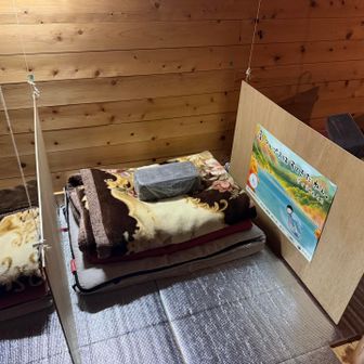寝袋と毛布2枚　快適に睡眠出来ました