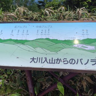 ここから北アが見たかったな。今日は雲の中に