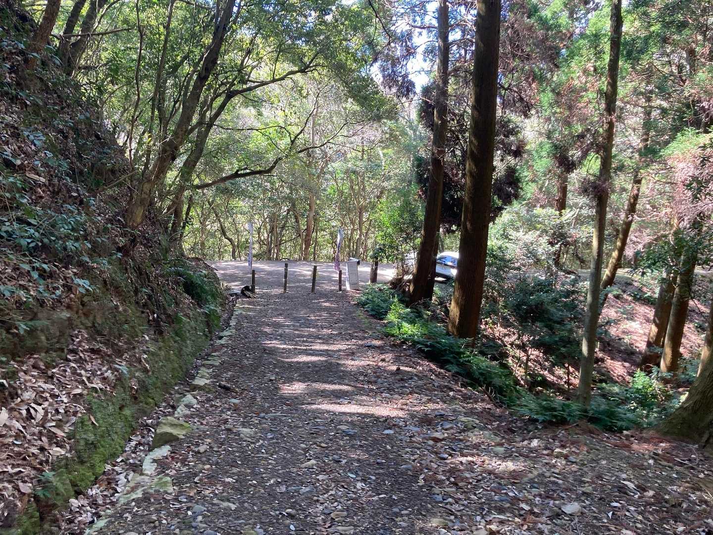 駐車場に無事に到着。怪我無し下山に感謝