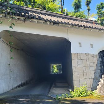 登山口。
上は京都縦貫道