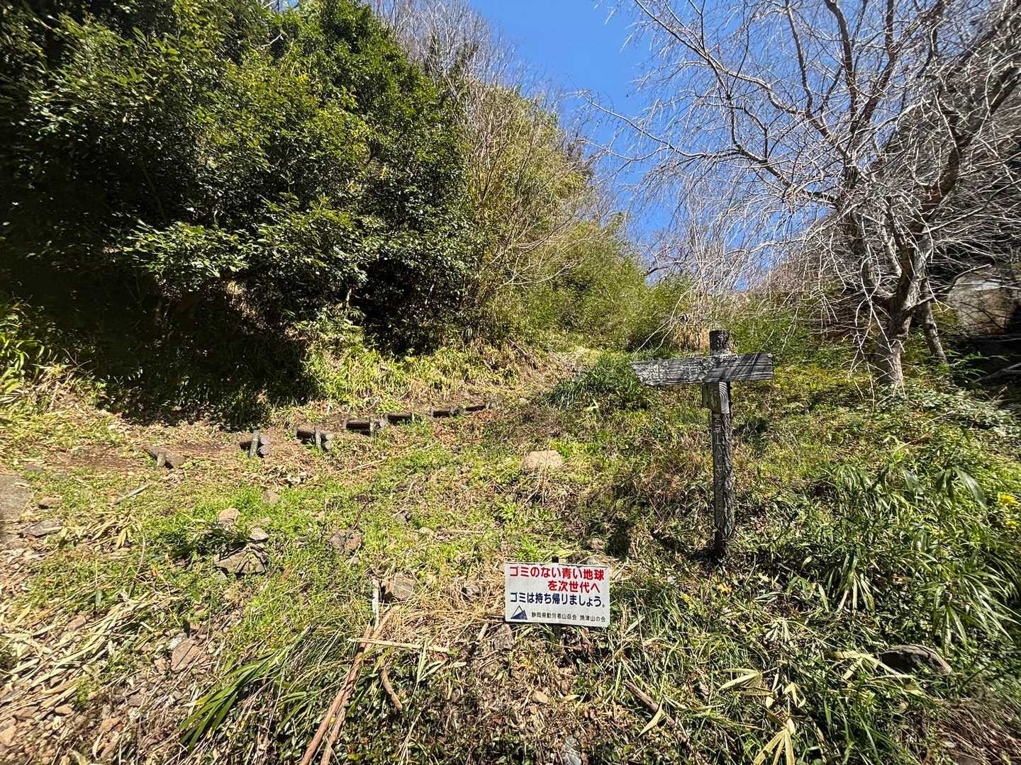 ここから登山道です