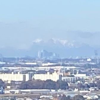 名駅越しの伊吹山🏔️