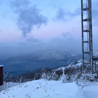 恵庭岳は雲で隠れてる🥲