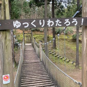 お子さん、吊り橋をドキドキで渡っておられました^_^