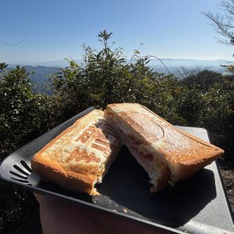 ホットサンド美味し！　①ベーコン&エッグ