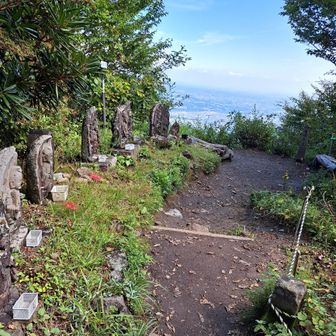見晴台、石仏からは赤城山が