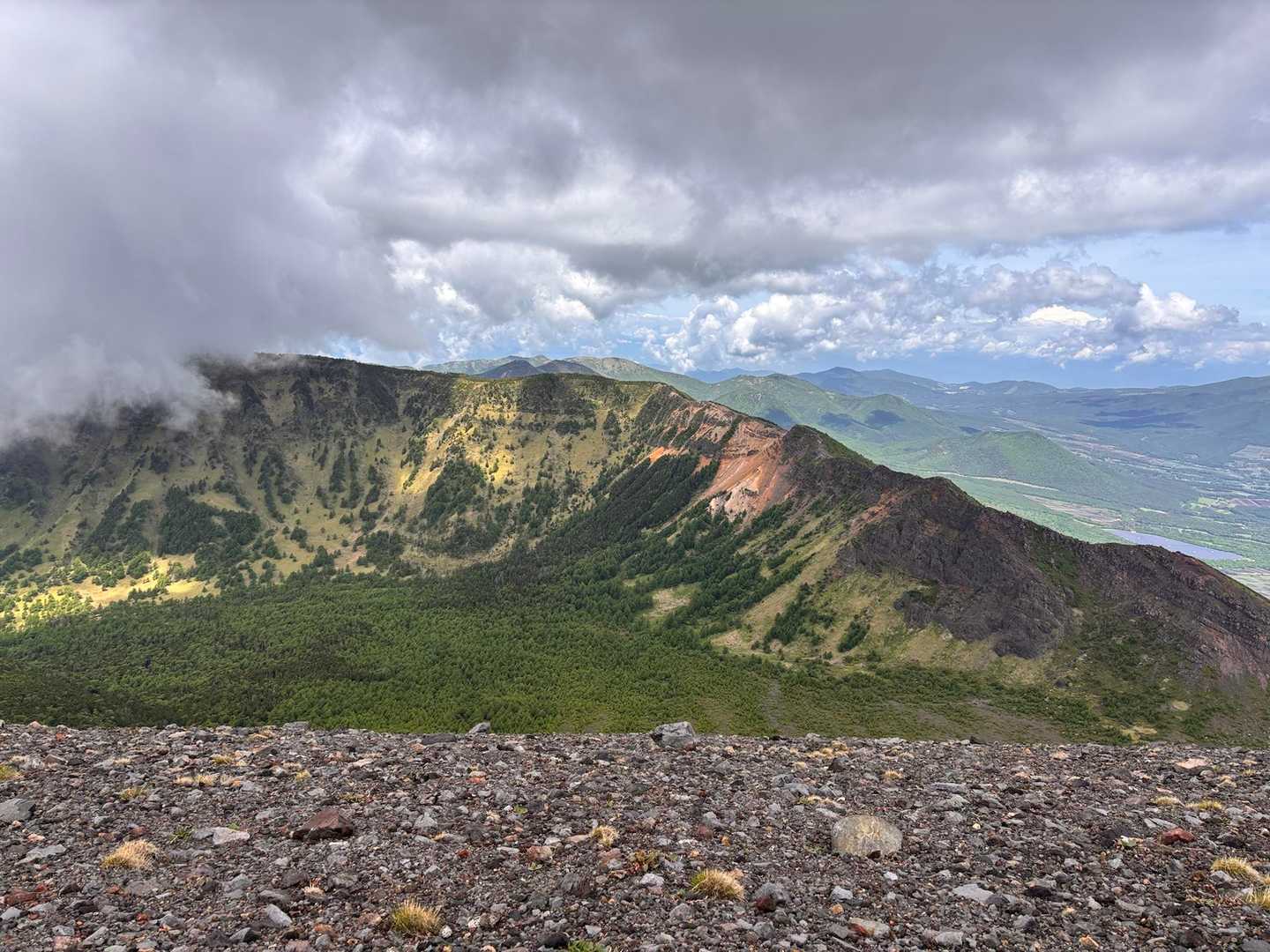 黒斑コース登山口-車坂山-賽の河原-前掛山-Jバンド-鋸岳 周回コースの写真