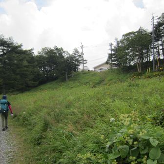 出発した高峰山登山口が見えてきました。