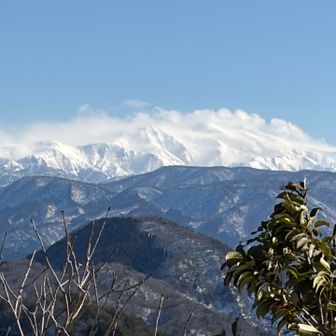 白山見ながらお昼にしました。
やっぱり雪煙っぽい。