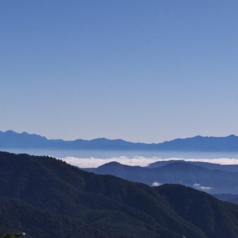 左は北アルプス、右は乗鞍岳