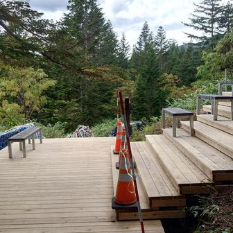 沼山展望台綺麗に建設中👷❗