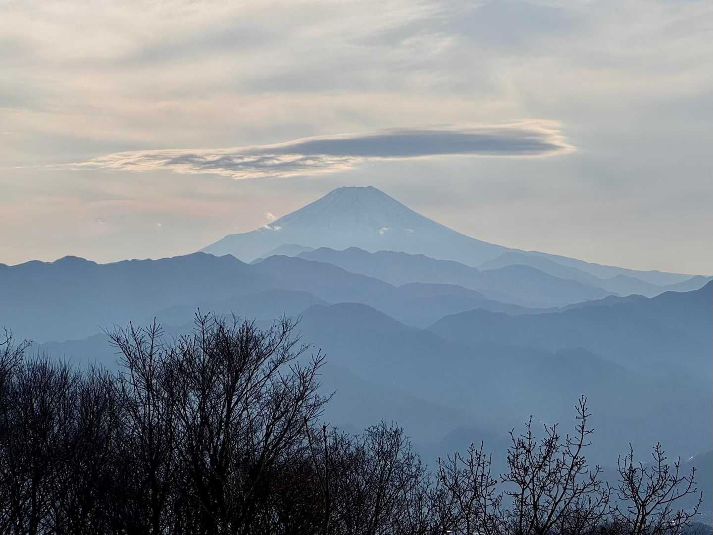 この時間でも富士山がはっきり見えて嬉しい☺️