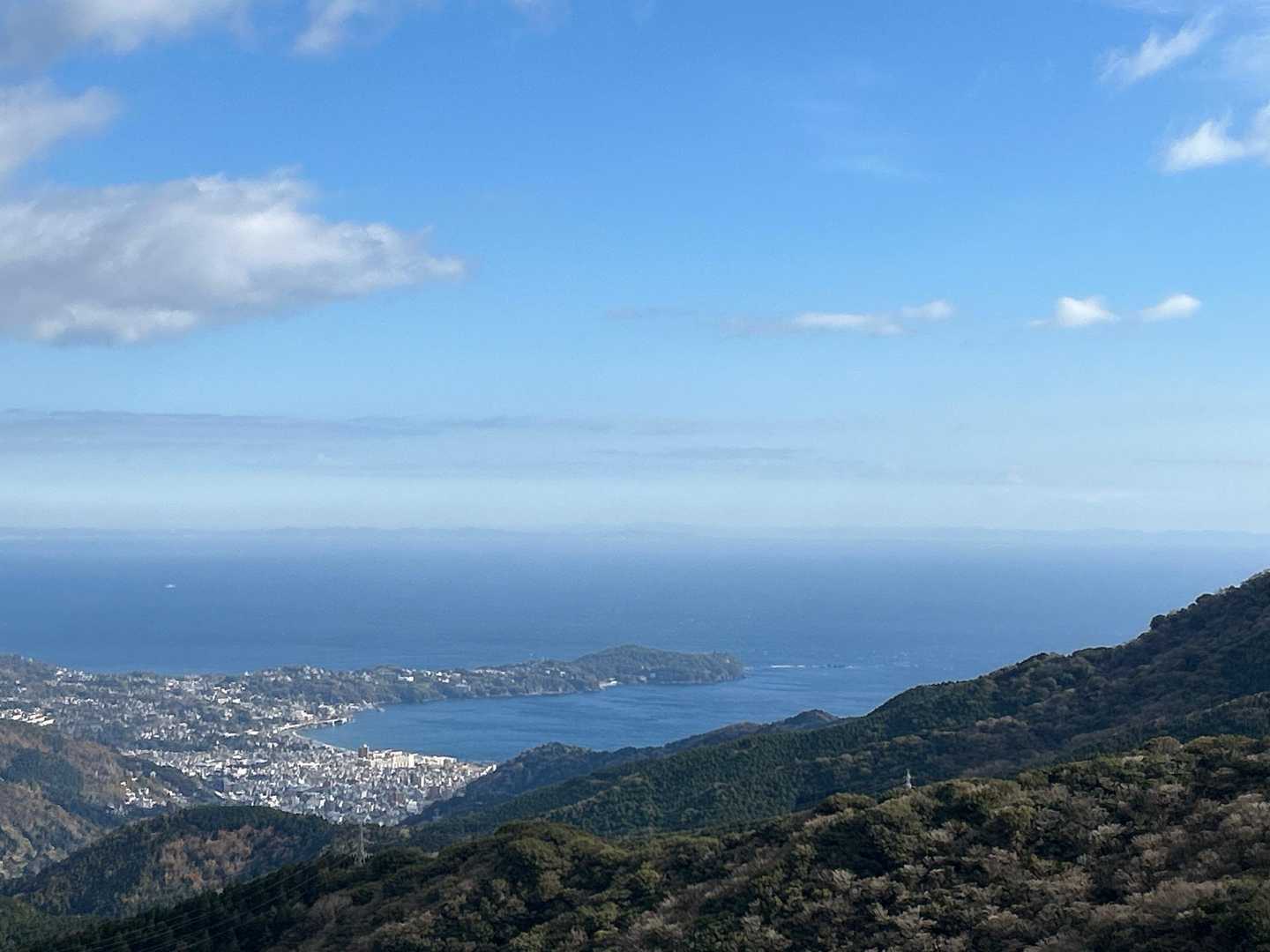 海も見える✨
今から行く予定の真鶴半島が見えてテンション↗️
