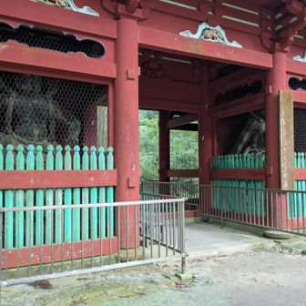 江戸時代に作られた像が今でも睨みをきかせてます！