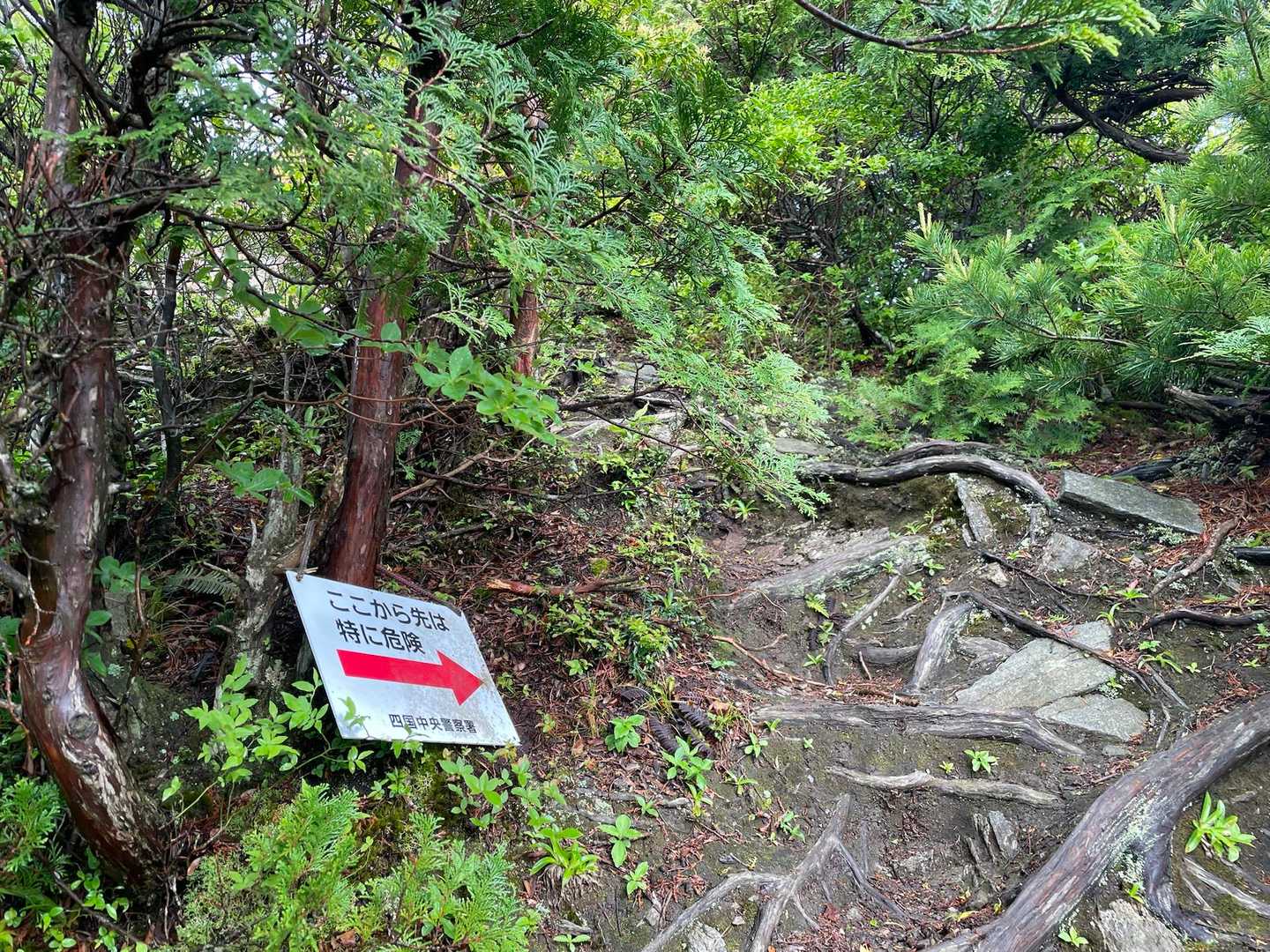 レポでよく見る「ここから先は特に危険」の標識