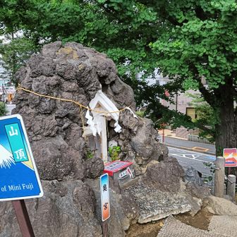 1合目から9合目までの看板を通り過ぎながらようやく山頂に到着👍️標高差6m＆登りのコースタイムは約1分🤭山頂エリアは都会の真ん中に広がる神聖な空間でした🤩