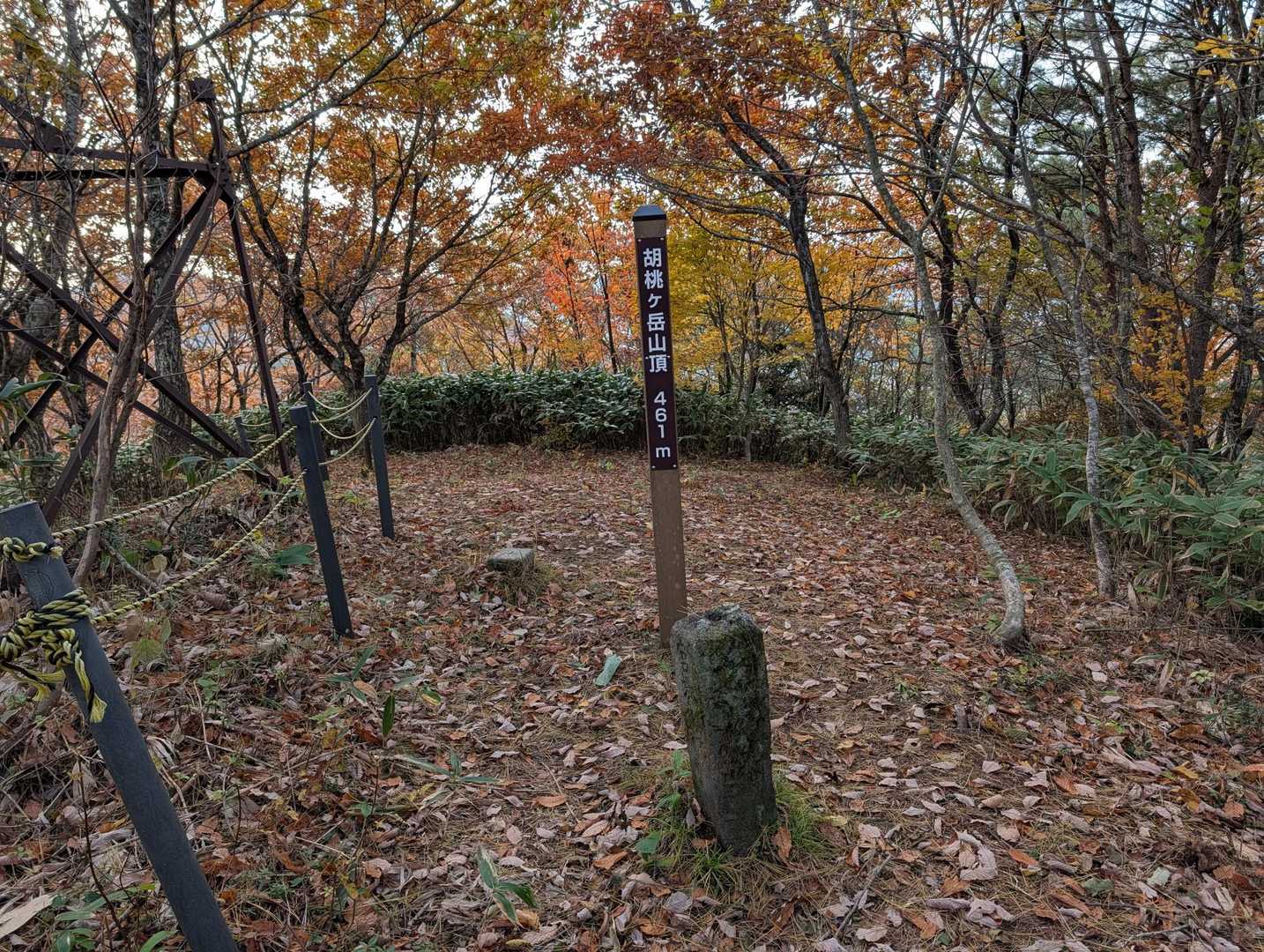 胡桃ヶ岳山頂に着きました🙋
眺望はあまりありません😌
