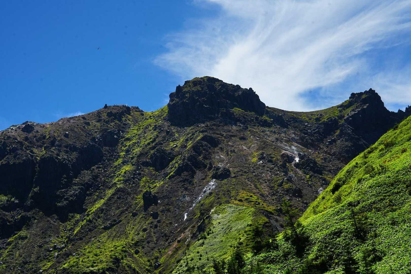 そろそろ樹林帯に入るので　北峰も見納め