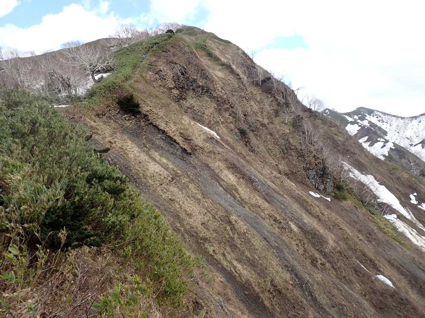 山頂方向
ほとんど雪なし