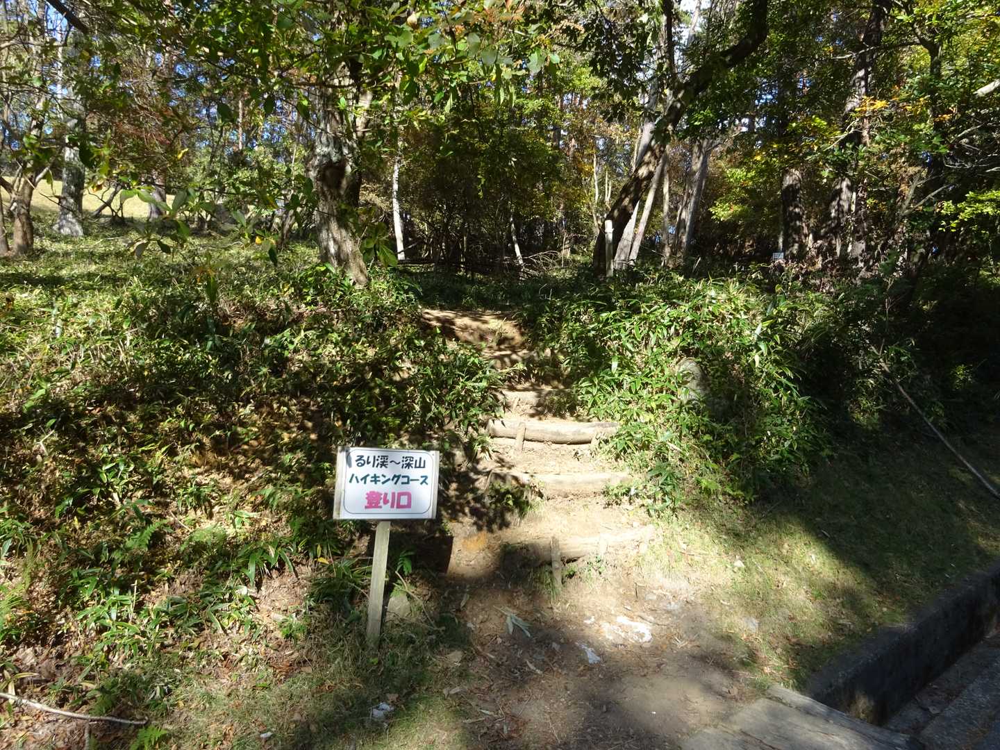 深山ハイキングコース登山口