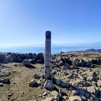 これまた逆光で読み取れないが地蔵岳