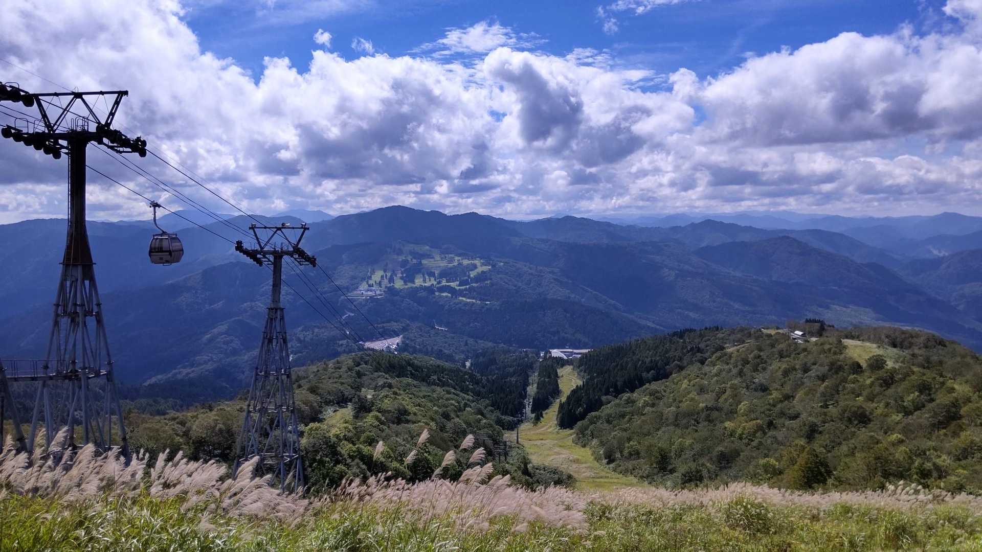 ススキなびくスキー場。冬しか来たことがないから、とても新鮮な感覚(^.^)。