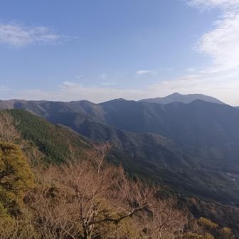 尺岳から福智山の稜線。