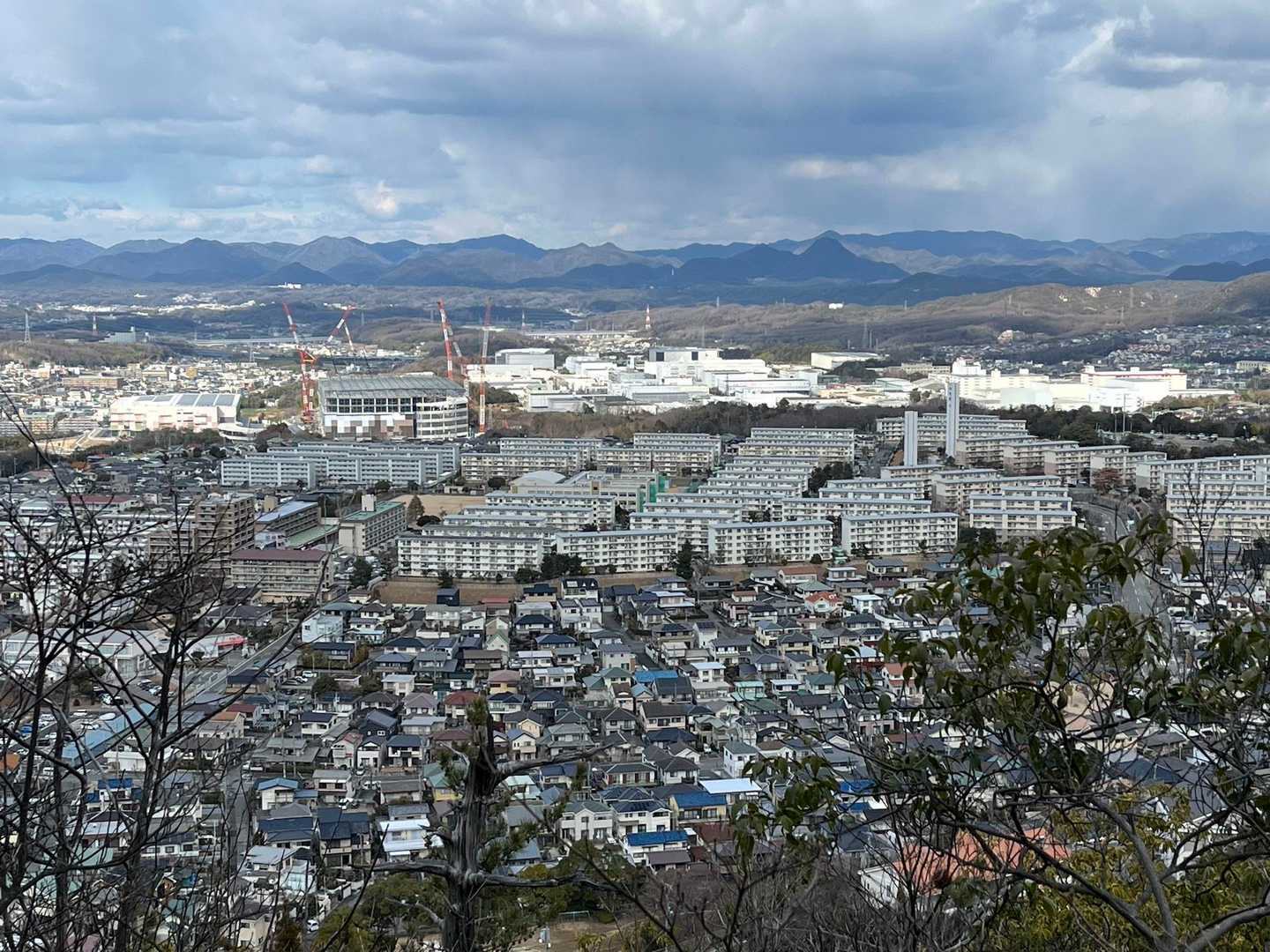 急に景色が現れます。
有野台の住宅街