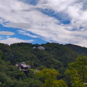 布引ハーブ園、ロープウェイ中間駅と山上駅