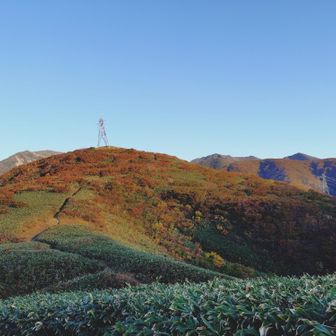 朝日岳はまだ日か当たってる
